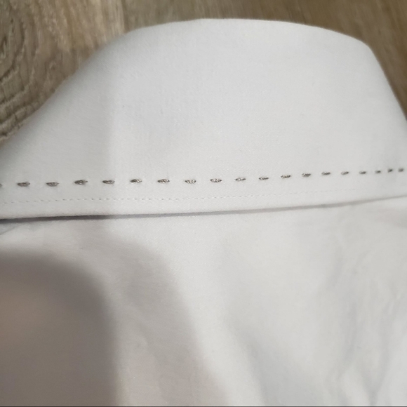 Jared Lang Designer button up shirt Women's Size 5 pale blue - Picture 7 of 10